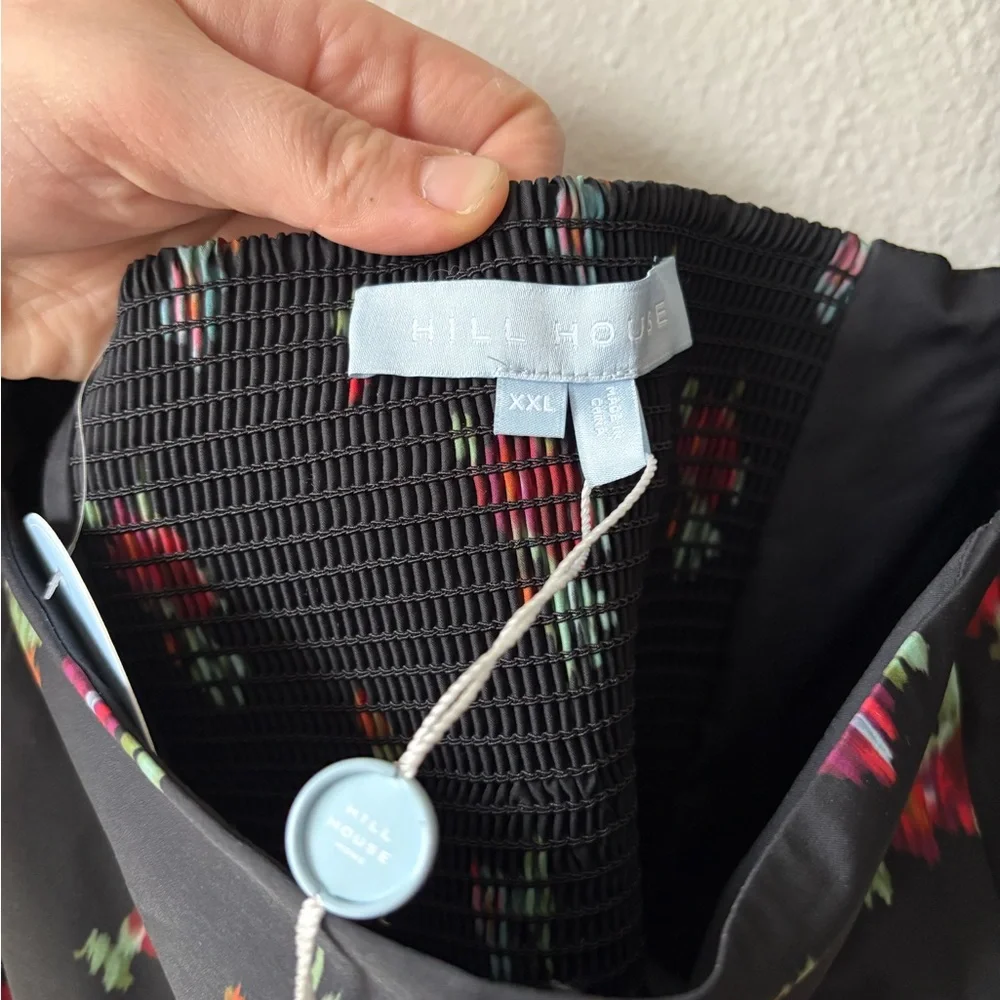 Hill House Matilda Dress in Black Ikat Floral - Picture 5 of 10